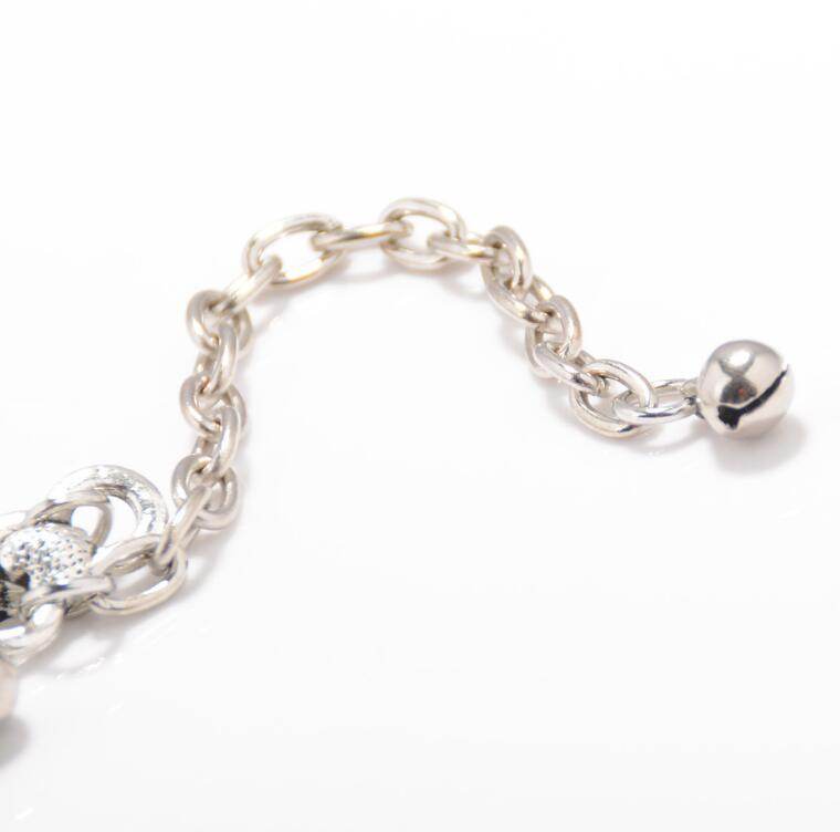 Boho Anklets Bohemian Silver Color Anklet Chain Bell Beads Anklet - Mubimart
