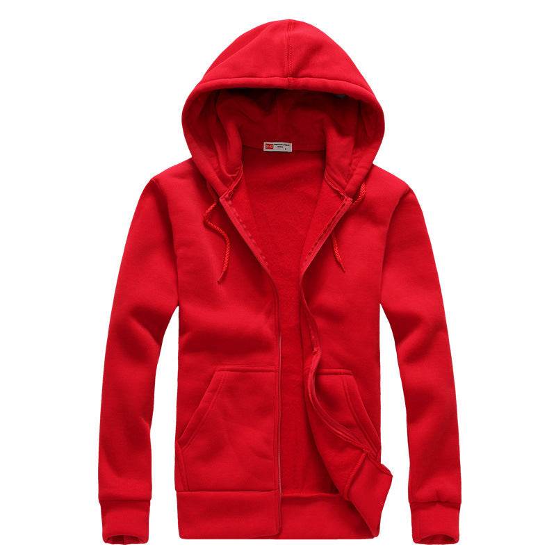 Hooded Pocket Zipper Matching Cardigan Hoodie - Mubimart