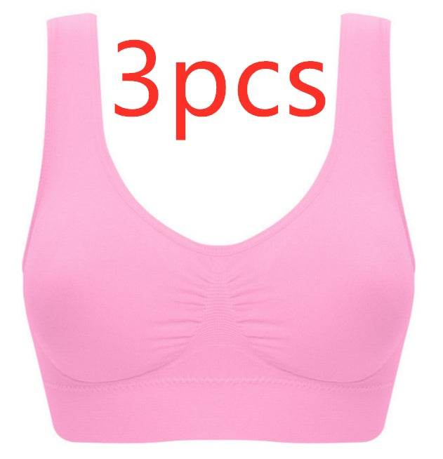Women Yoga Tank Tops Sports Bra Workout Fitness Running Crop Top - Mubimart