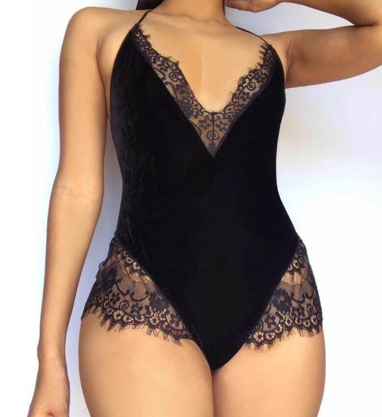 Lace camisole bodysuit - Mubimart