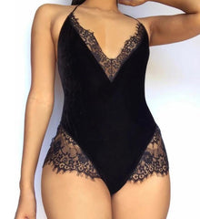 Lace camisole bodysuit - Mubimart - Bodysuit 