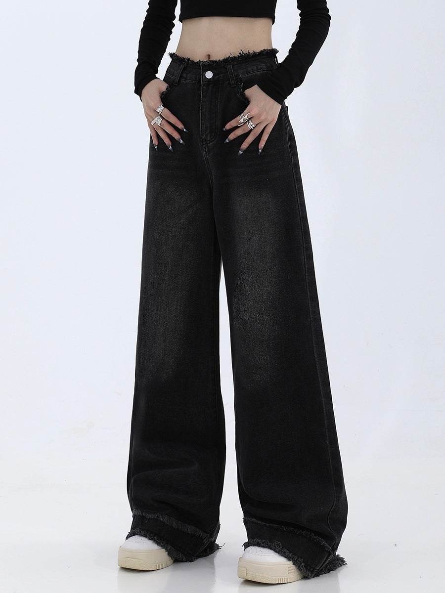 Fashion Loose Cool Wide-leg Jeans Women - Mubimart