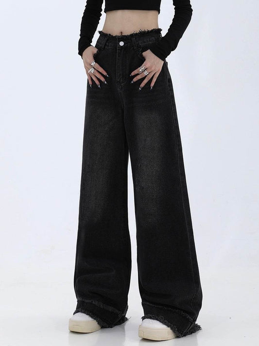 Fashion Loose Cool Wide-leg Jeans Women - Mubimart