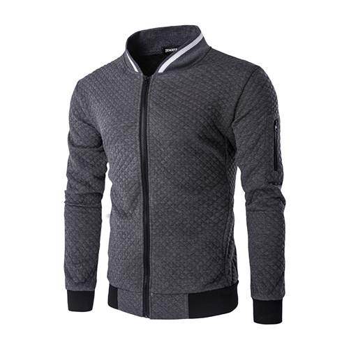 Zipper Design Mens Jacket - Mubimart