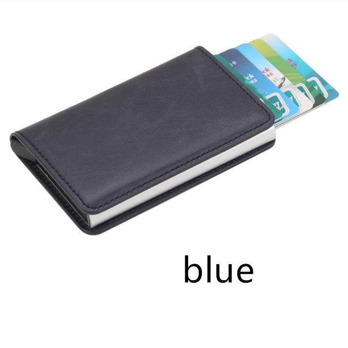 PU Automatic Card Card Holder RFID Multi-function Card Holder - Mubimart