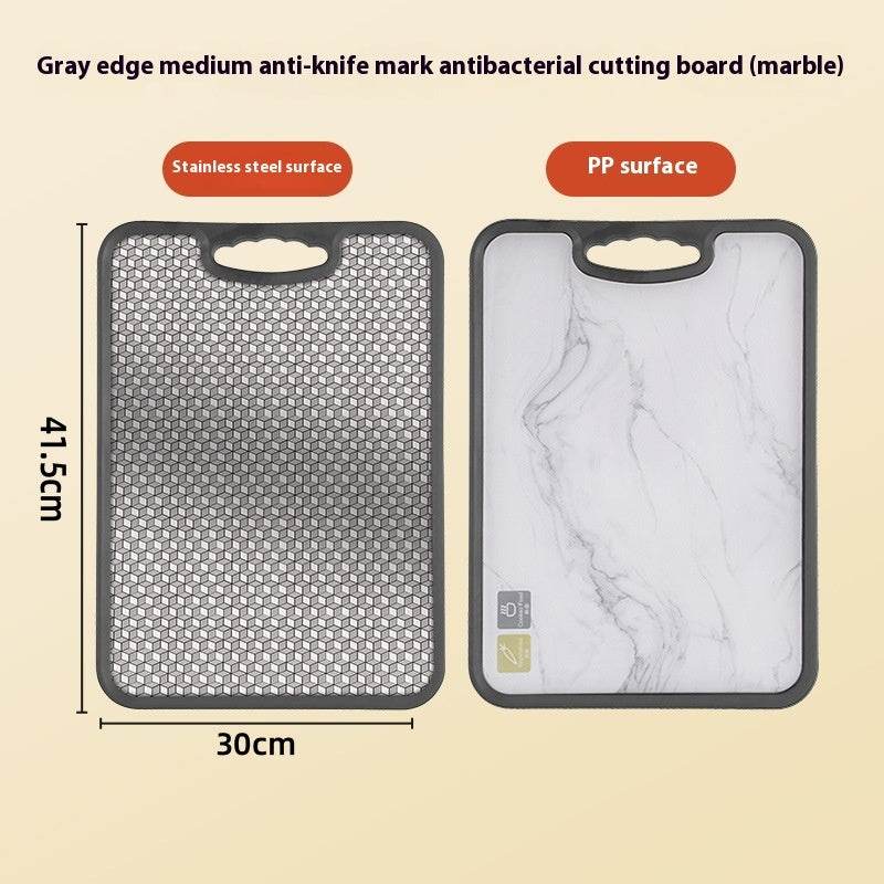 Antibacterial Cutting Board 304 Stainless Steel Chopping Board Kitchen - Mubimart