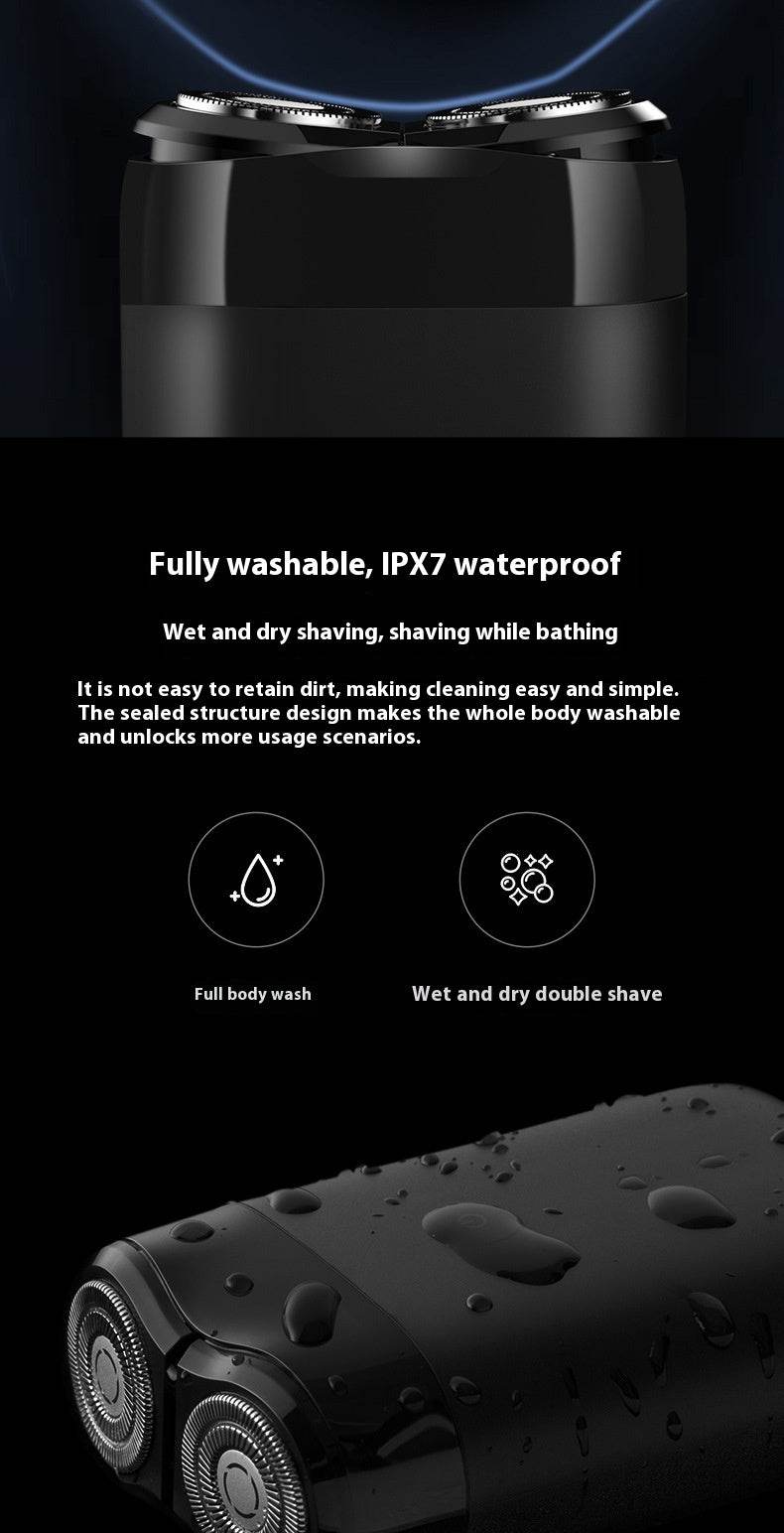 Electric Shaver S100 Rotating Double Cutter Head Men - Mubimart