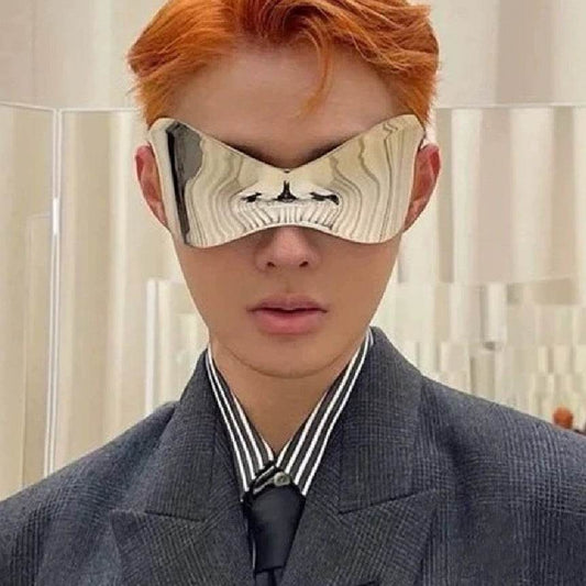 Mens Fashion Personality Mask Type Sunglasses - Mubimart
