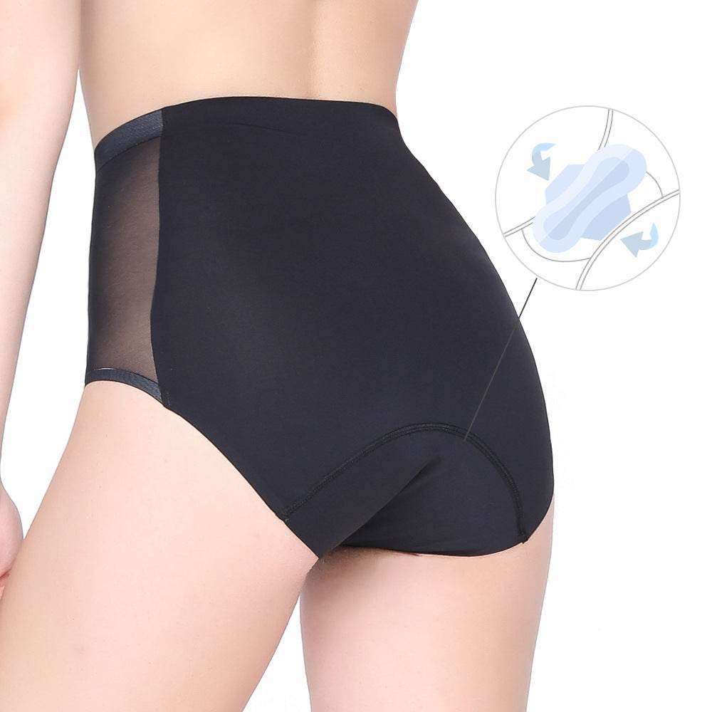 Four-layer Leak-proof Absorbent High Waist Mesh Physiological Underwear - Mubimart