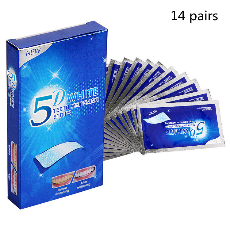 5D Gel Teeth Whitening Strips White Tooth Dental Kit Oral Hygiene Care Strip For False Teeth Veneers Dentist Seks Whiten Gel - Mubimart -  