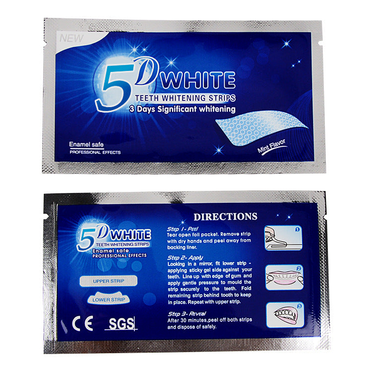 5D Gel Teeth Whitening Strips White Tooth Dental Kit Oral Hygiene Care Strip For False Teeth Veneers Dentist Seks Whiten Gel - Mubimart -  