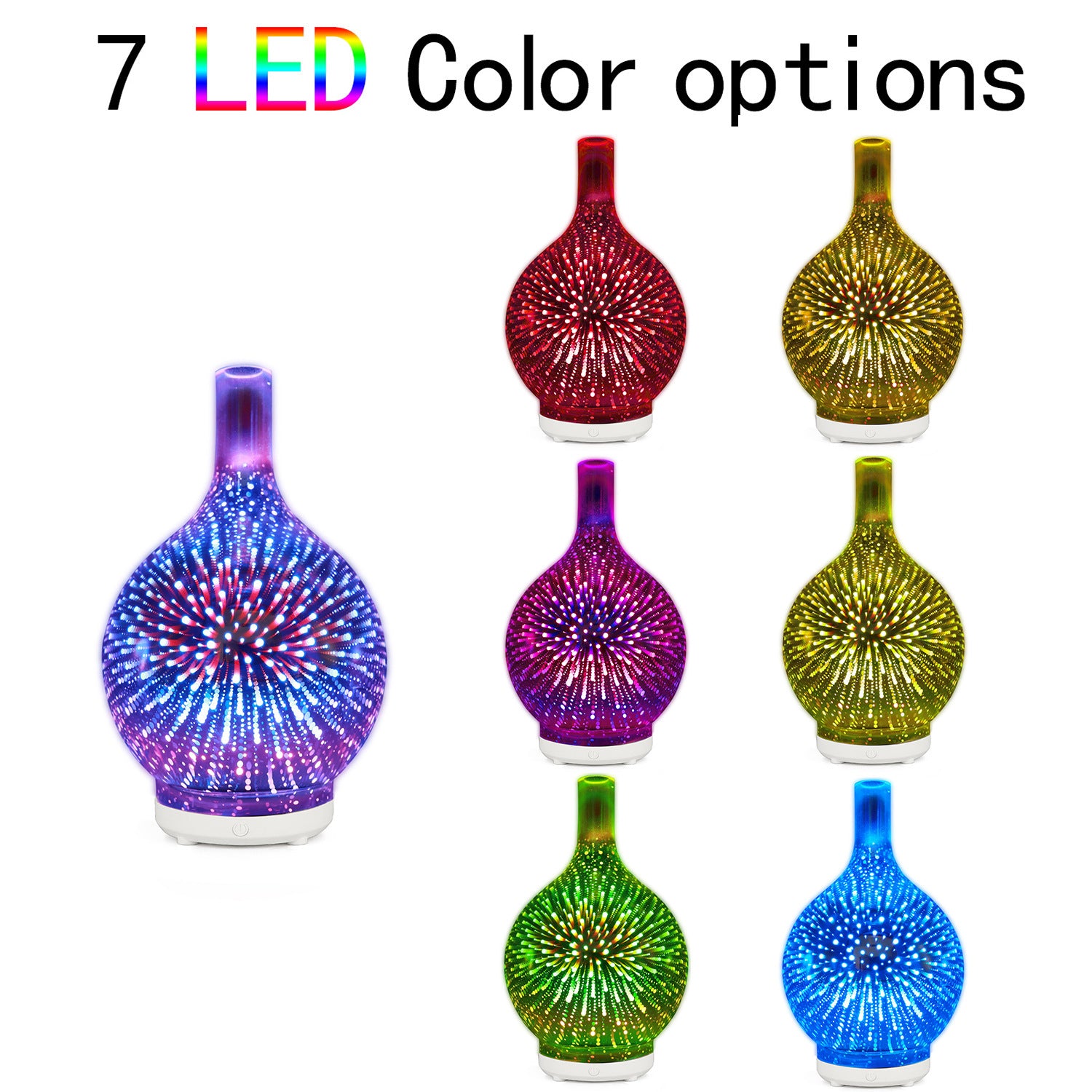 5V Glass Colorful Vase Humidifier - Mubimart -  