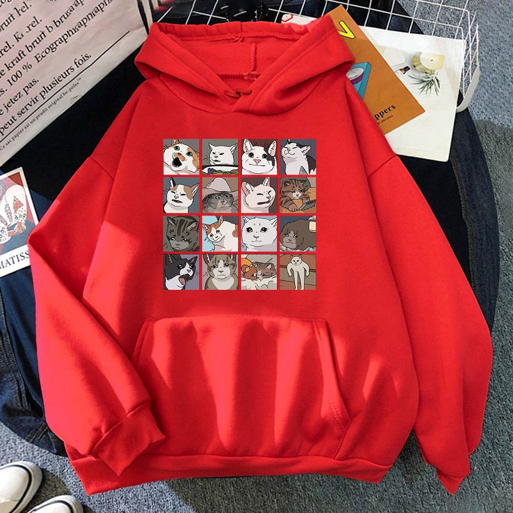Women's Personalized Harajuku Sweatshirt Loose Plus Size - Mubimart