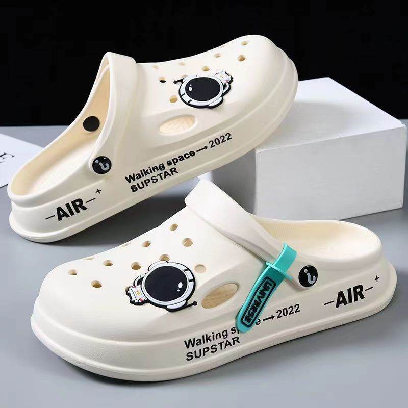 Astronaut Decor Slippers Summer Indoor Home Shoes Outdoor Garden Clogs Shoes - Mubimart