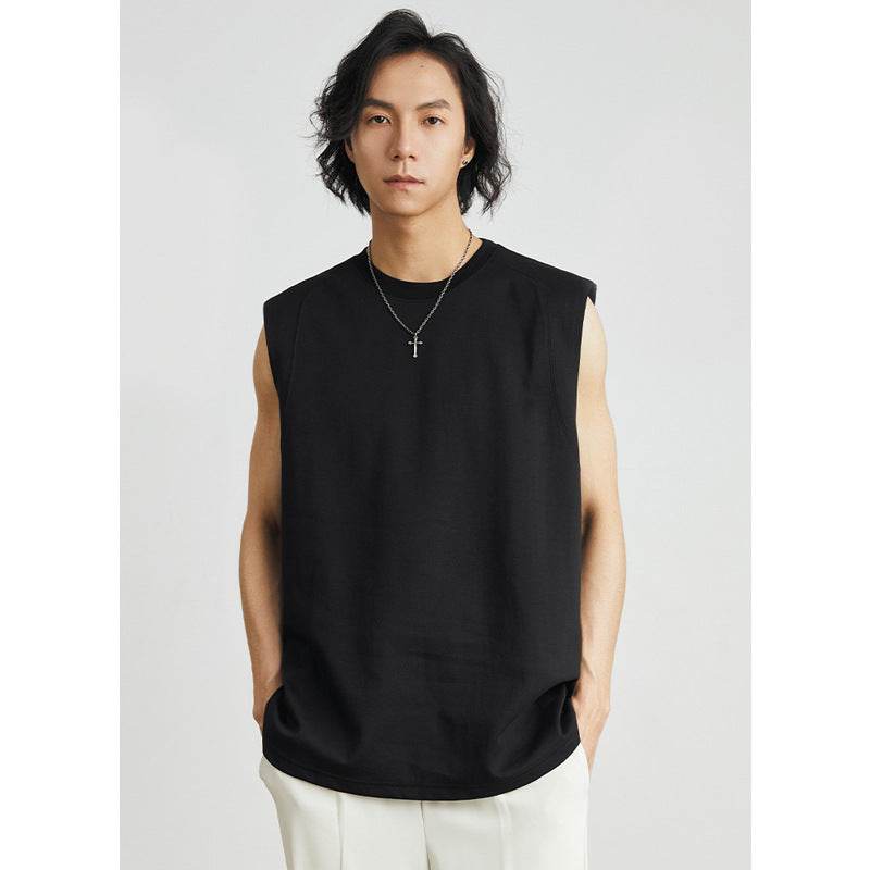 Double-sided Cotton Vest Fitness Exercise Sleeveless Undershirt - Mubimart