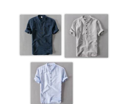 Cotton linen shirt - Mubimart