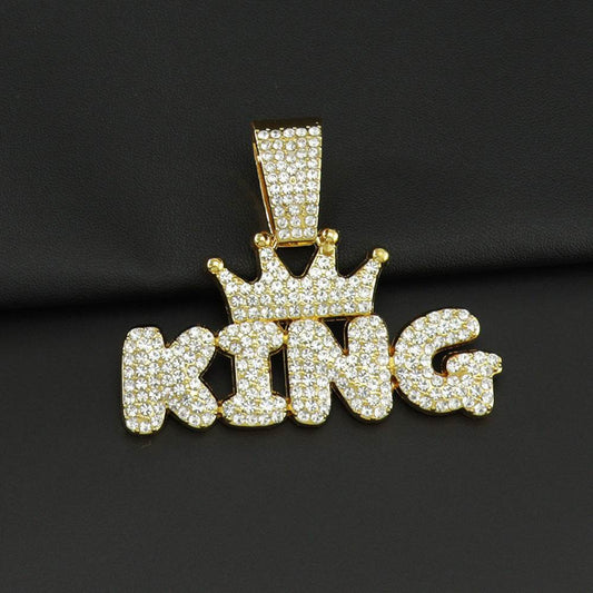 Mens Fashion Alloy Necklace With Diamond Pendant - Mubimart