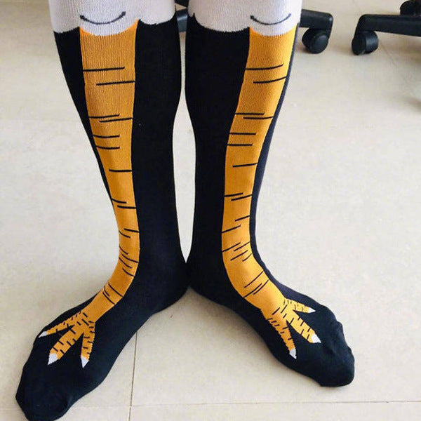 Spring And Autumn Knee Socks Funny Chicken Socks - Mubimart -  