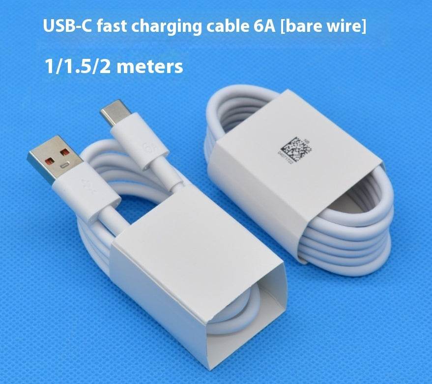 6A Data Cable Type-c Fast Charging Usb Mobile Phone Charging Cable - Mubimart