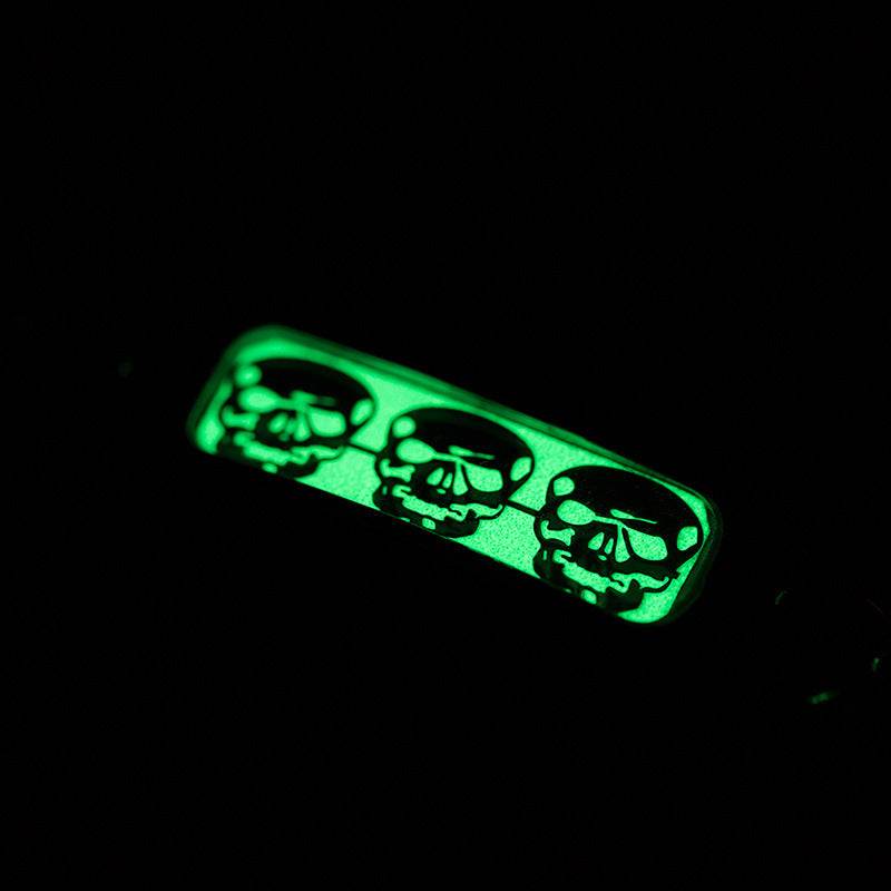 Mens Luminous Skull Titanium Steel Bracelet - Mubimart
