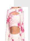 Jacquard Workout Clothes Hollow Sports Top - Mubimart