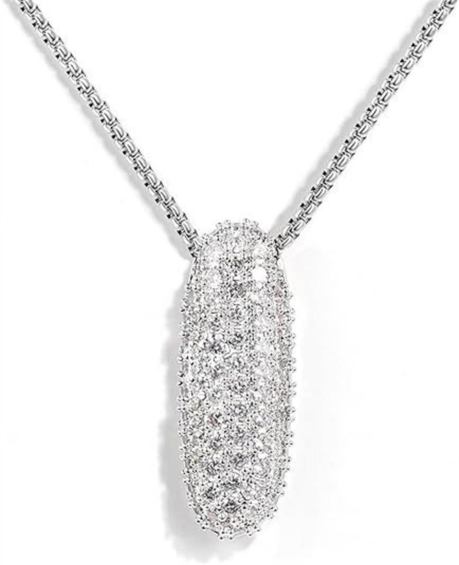 Brass Zircon Balloon English Letter Necklace - Mubimart