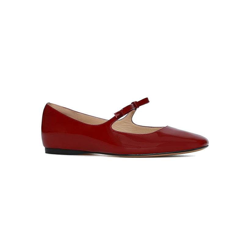 French Style Bow Low-cut Ballet Pumps Female Flat Pumps - Mubimart