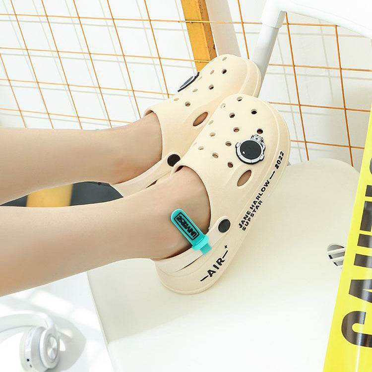 Astronaut Decor Slippers Summer Indoor Home Shoes Outdoor Garden Clogs Shoes - Mubimart