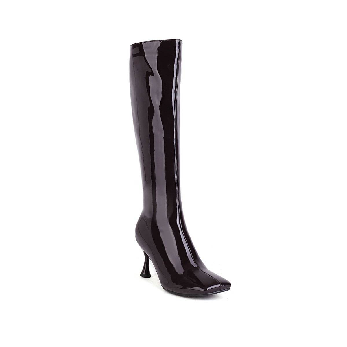 Temperament Square Toe Tall Martin Boots Large Size - Mubimart