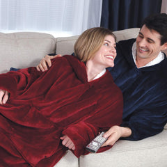 Men And Women Couples Paragraph Fleece Loungewear Robe - Mubimart - Loungewear 