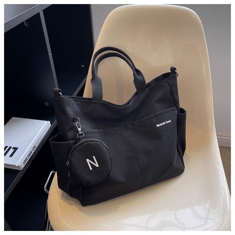 Niche Casual Fashion Nylon Canvas Tote Bag For Women - Mubimart