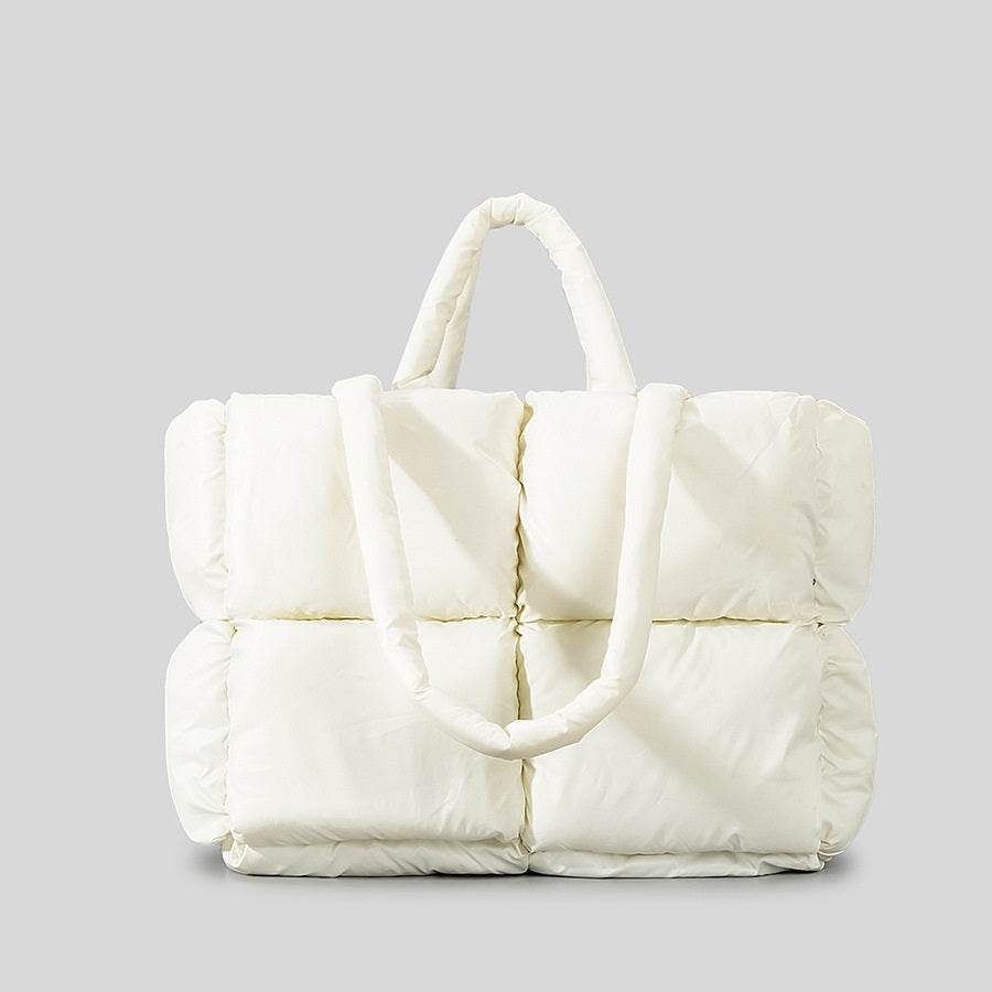 Simple Thickened Shoulder Crossbody New Plus Size Down Cotton Handbag For Women - Mubimart