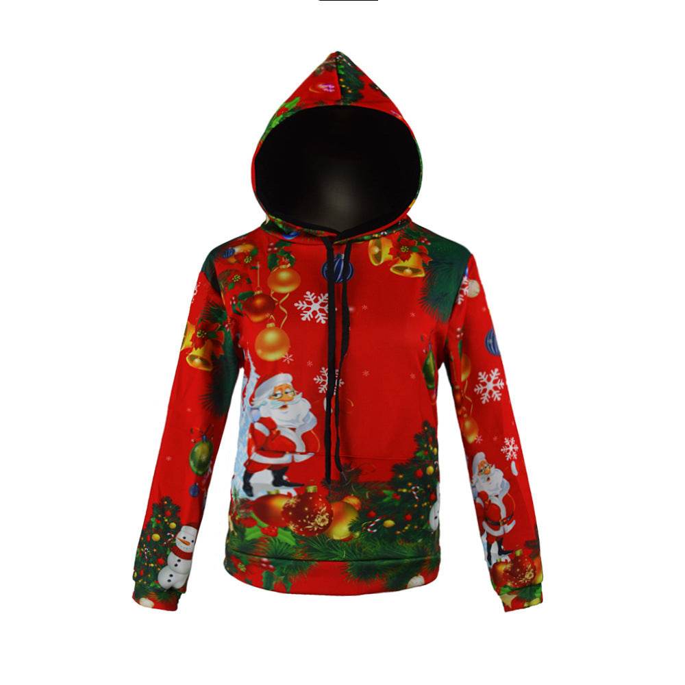Digital Printed Hooded Plus Size Sweatshirt - Mubimart