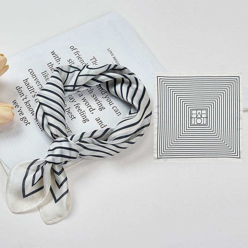 New Simulated Silk Satin Printed Scarves - Mubimart