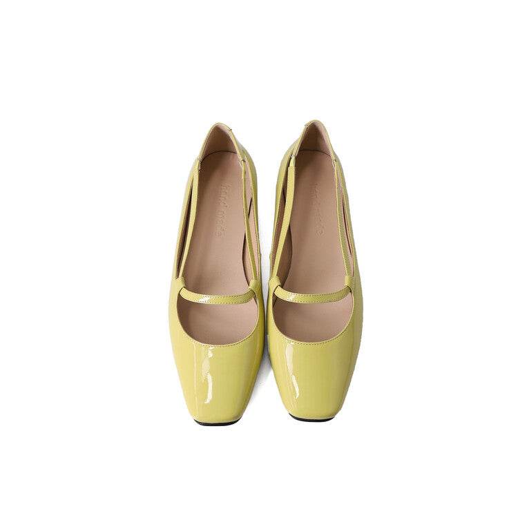 Flat Bottomed Women's Silver Mary Jane Shoes - Mubimart