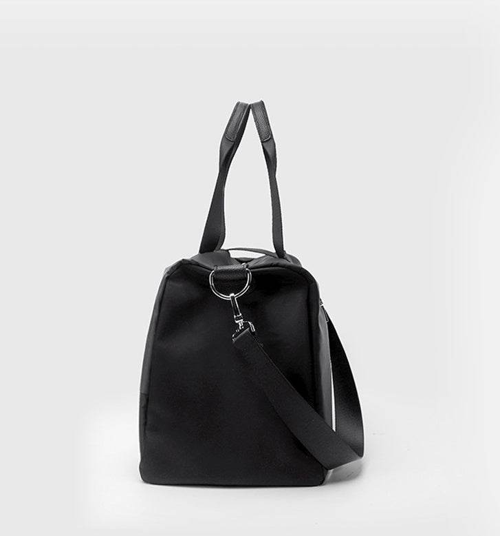 Large Capacity Waterproof Oxford Cloth With Leather Duffel Bag - Mubimart