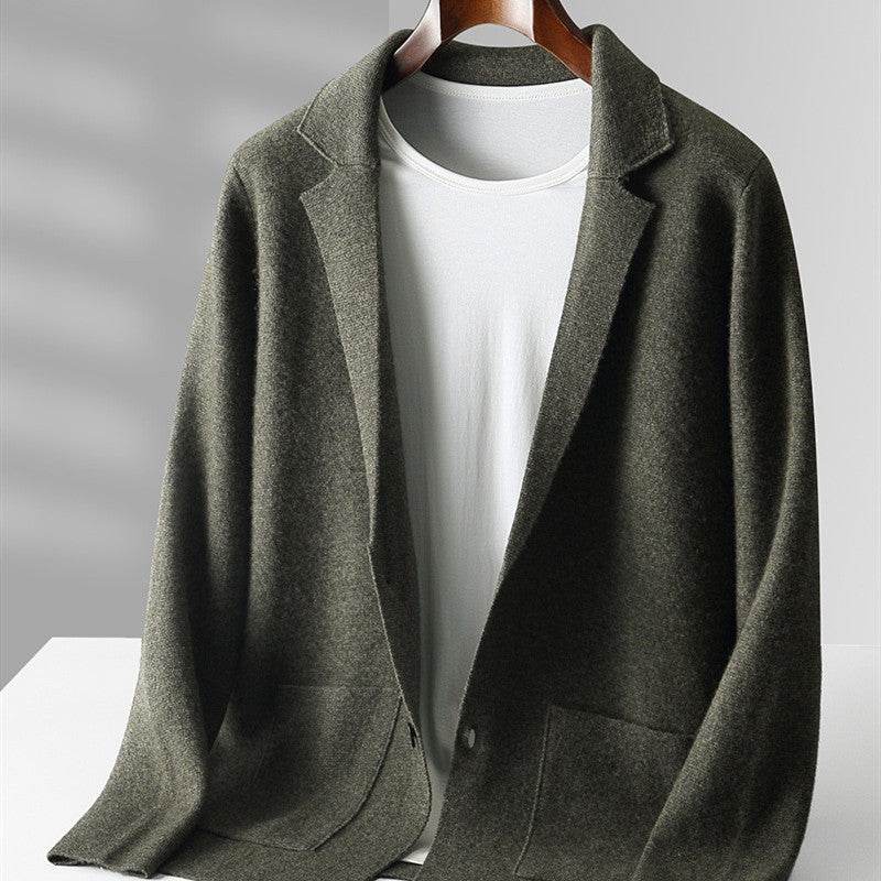 Cardigan Male V-neck Cardigan Knitted - Mubimart
