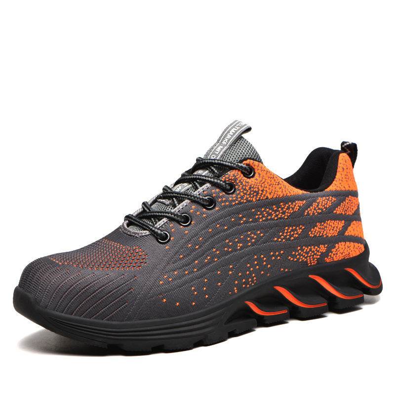 Men Sneakers Indestructible Steel Toe Work Shoes Comfortable Puncture Proof Shoes - Mubimart
