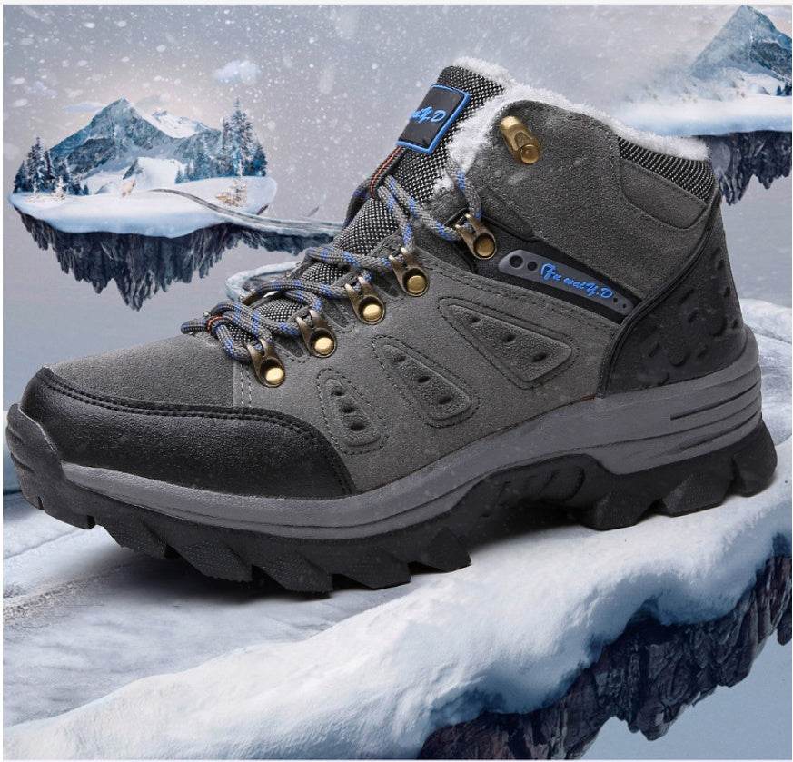 Men's Outdoor Hiking Shoes Cold And Warm Snow Boots - Mubimart