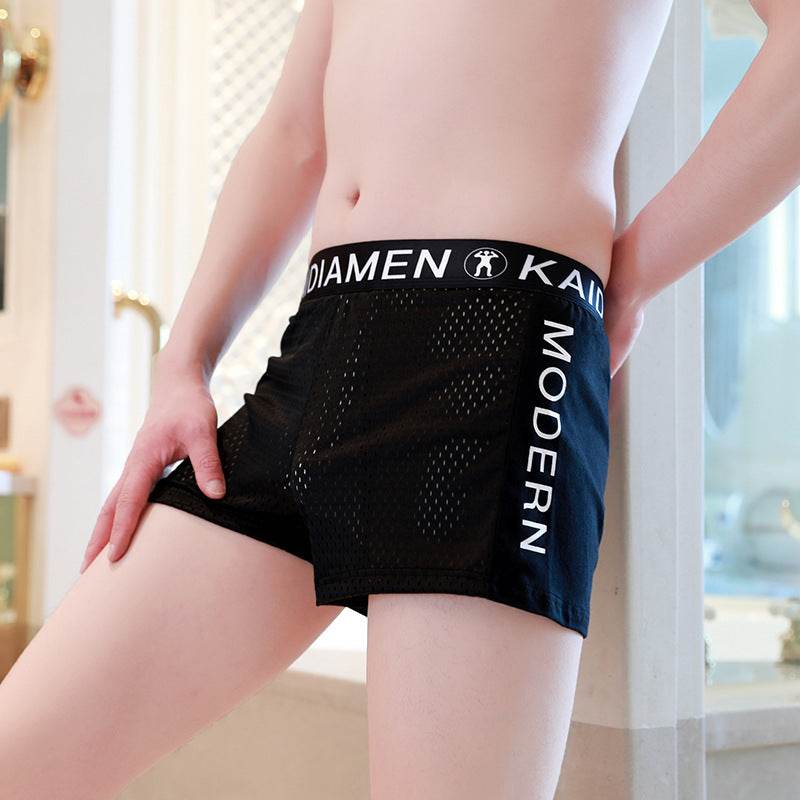 Men's Ice Silk Mesh Breathable Boxers - Mubimart