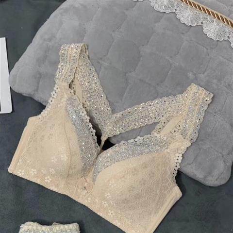 Sexy Lingerie Female Lace Hollow Wide Band Bra - Mubimart