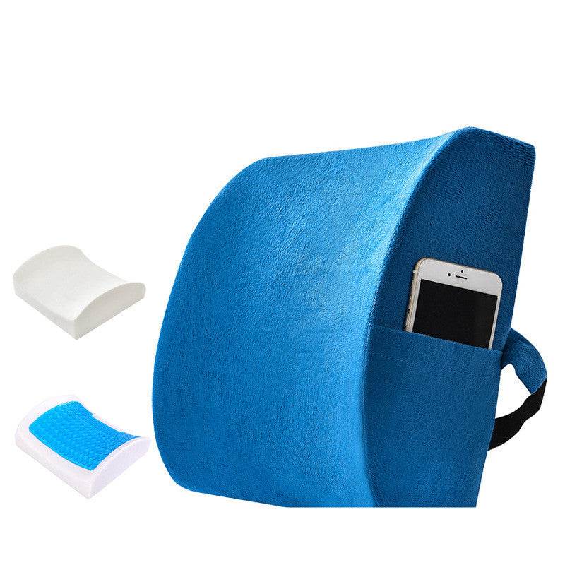 Office Lumbar Support Gel Memory Foam Lumbar Pillow - Mubimart