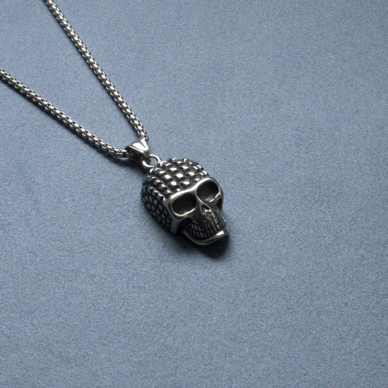 Stainless Steel Skull Necklace For Men