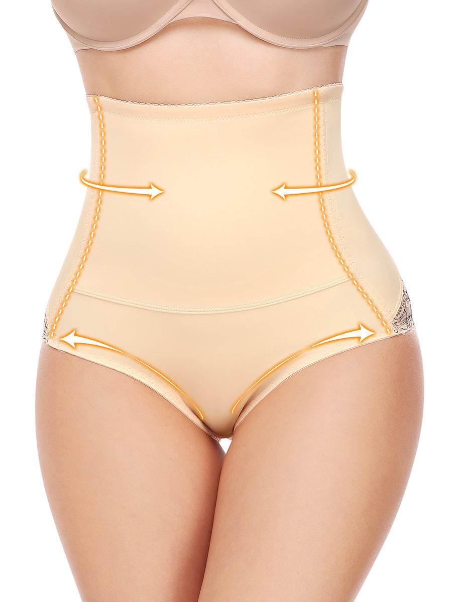 Bone Lace High Waist Women's Panties - Mubimart