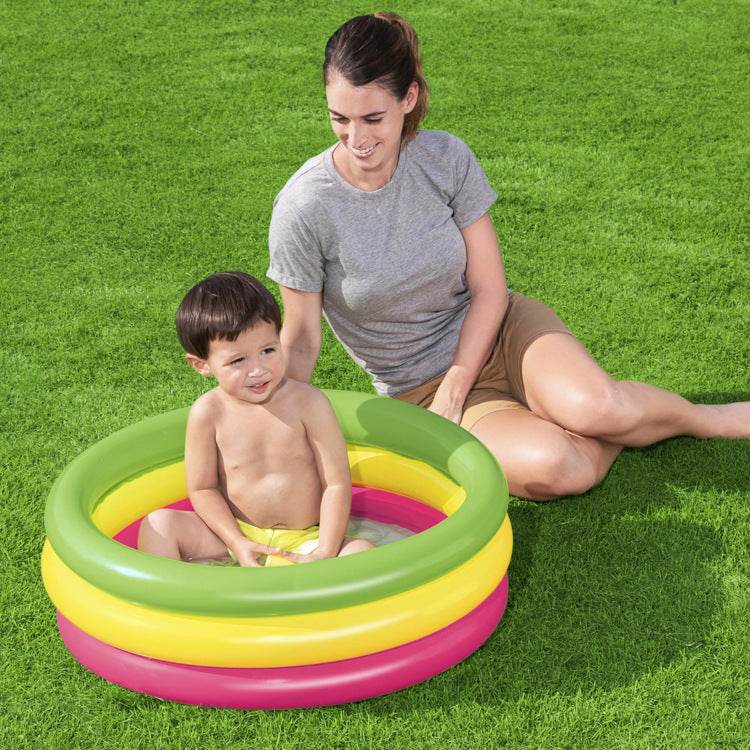Infant Inflatable Swimming Pool Round Paddling Pool - Mubimart
