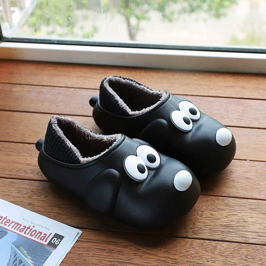 Cute Dog Shoes EVA Winter House Shoes Unisex Fuzzy Slippers - Mubimart