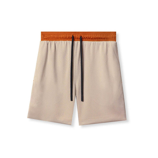 Muscle Workout Brothers Color Matching Running Exercise Training Mesh Shorts - Mubimart