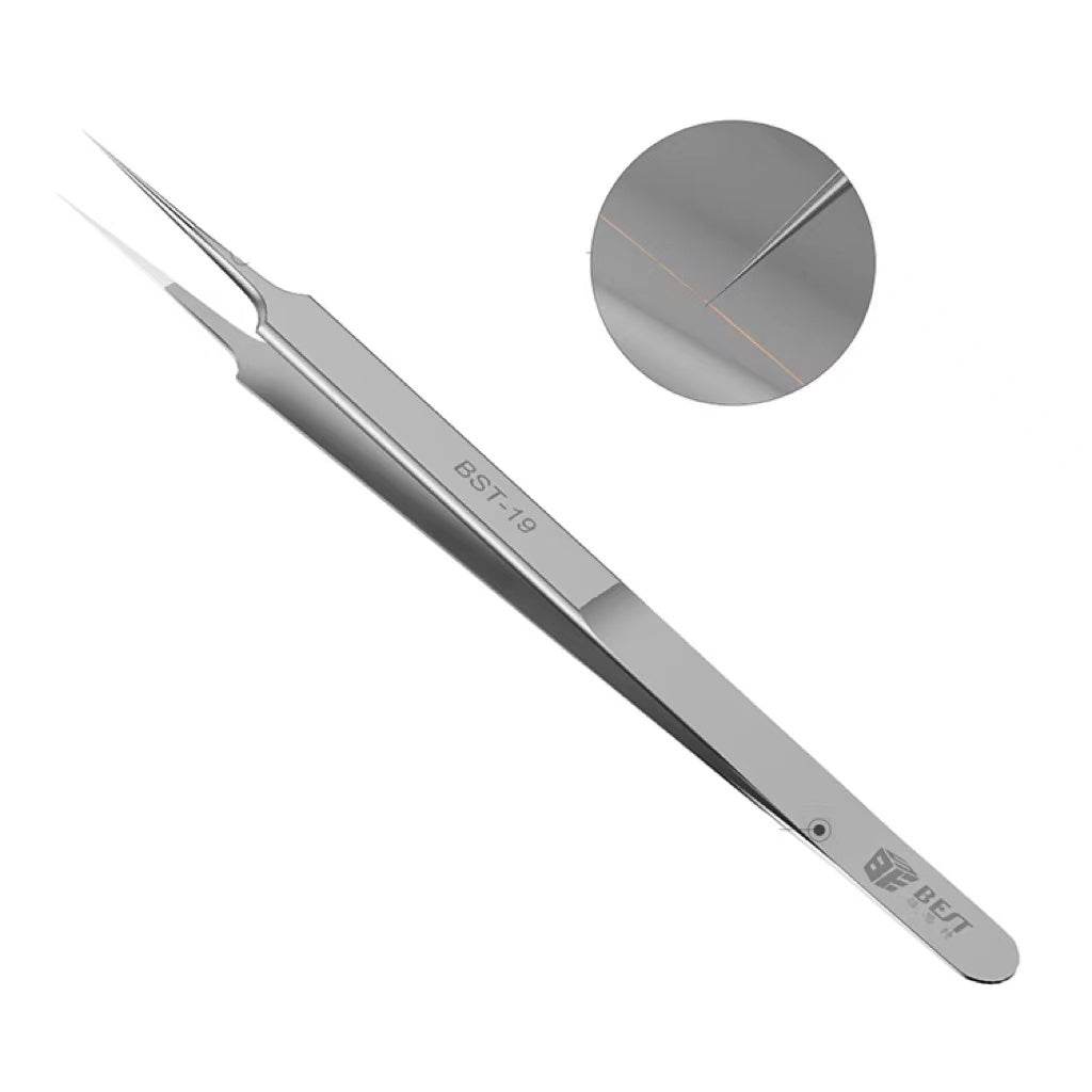 Flying Line Tweezers Stainless Steel 0.1mm Fine Tip Tweezers Lengthened And Hardened For Microscopy - Mubimart