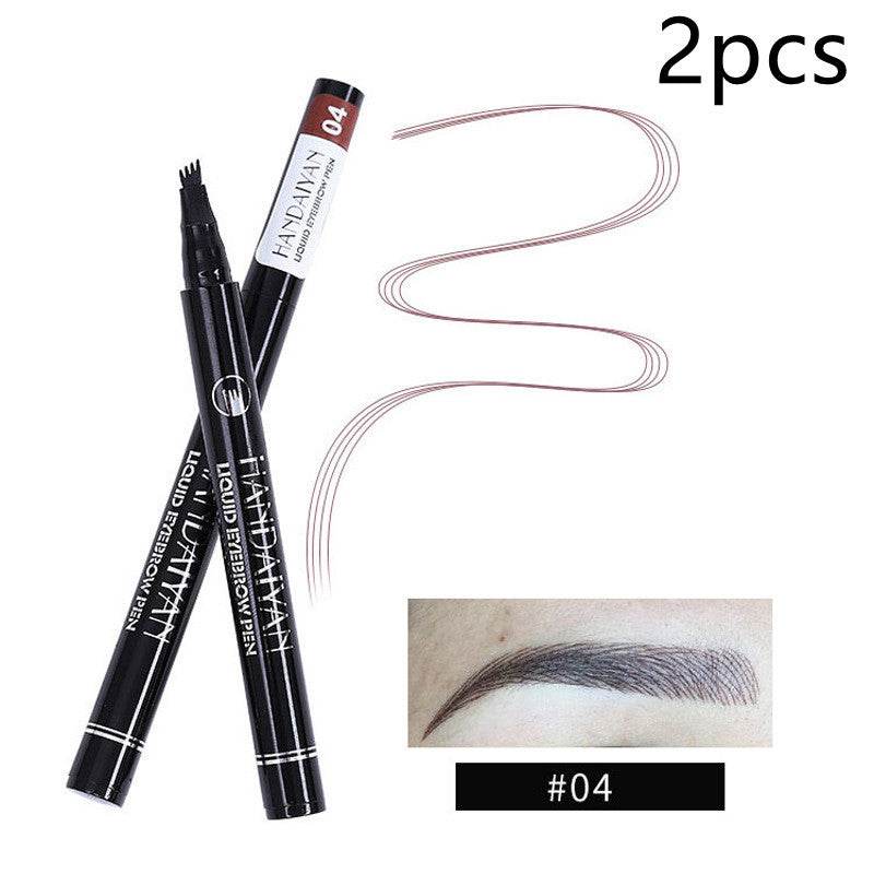Four-head Eyebrow Pencil Liquid Eyebrow Pencil Tattoo Eyebrow Pencil Eyebrow Pencil 4-head Eyebrow Pencil Four-jaw Eyebrow Pencil - Mubimart