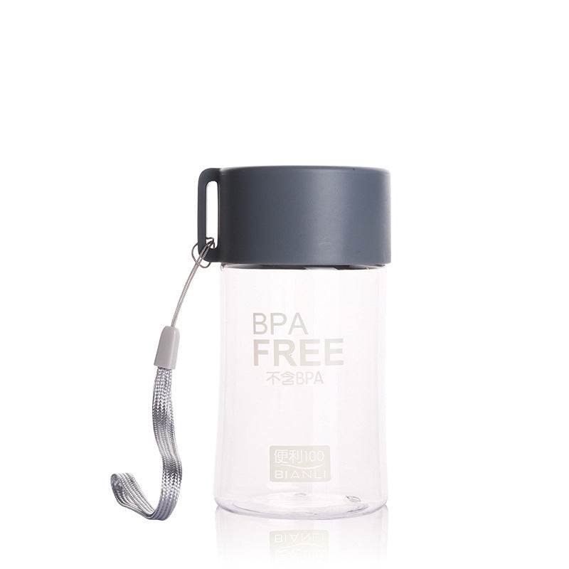 Mini Plastic Cup Water Cup Cute Portable Accompanying Cup With Rope - Mubimart